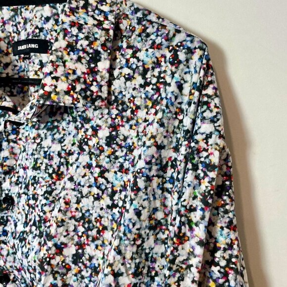 Jared Lang Long Sleeve Button Up Shirt Womens 3XL Multicolor Floral Collared - Picture 3 of 7